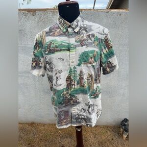 Reyn Spooner Star Wars  Tailored Men's M Jabba Hutt Hoth Endor Yoda Han